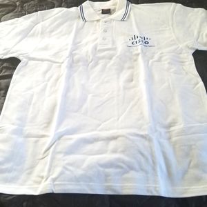 CISCO Men's Polo shirt, White, XXL, 100% cotton, NWT